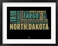 North Dakota Word Cloud 1 Fine Art Print