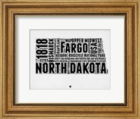 North Dakota Word Cloud 2 Fine Art Print