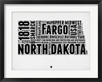North Dakota Word Cloud 2 Fine Art Print