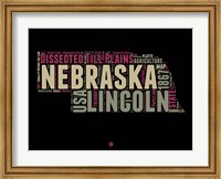 Nebraska Word Cloud 1 Fine Art Print