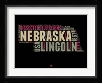 Nebraska Word Cloud 1 Fine Art Print