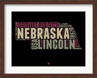 Nebraska Word Cloud 1 Fine Art Print