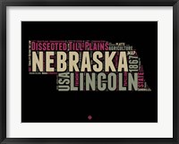 Nebraska Word Cloud 1 Fine Art Print