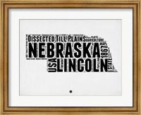 Nebraska Word Cloud 2 Fine Art Print