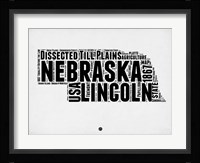 Nebraska Word Cloud 2 Fine Art Print