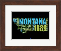 Montana Word Cloud 1 Fine Art Print