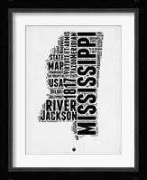 Mississippi Word Cloud 2 Fine Art Print