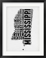 Mississippi Word Cloud 2 Fine Art Print