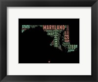 Maryland Word Cloud 1 Fine Art Print