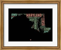 Maryland Word Cloud 1 Fine Art Print