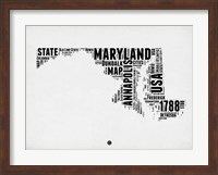 Maryland Word Cloud 2 Fine Art Print