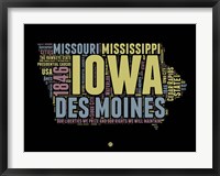 Iowa Word Cloud 1 Fine Art Print
