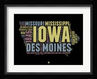 Iowa Word Cloud 1 Fine Art Print