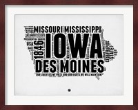 Iowa Word Cloud 2 Fine Art Print