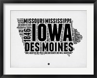 Iowa Word Cloud 2 Fine Art Print