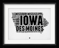 Iowa Word Cloud 2 Fine Art Print