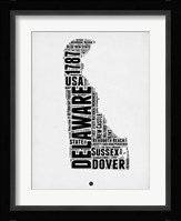 Delaware Word Cloud 2 Fine Art Print