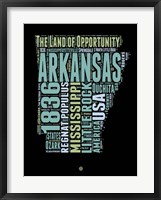 Arkansas Word Cloud 1 Fine Art Print