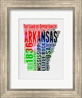 Arkansas Watercolor Word Cloud Fine Art Print