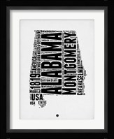Alabama Word Cloud 2 Fine Art Print
