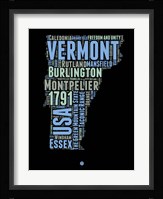 Vermont Word Cloud 1 Fine Art Print