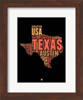 Texas Word Cloud 1 Fine Art Print