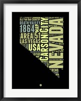 Nevada Word Cloud 1 Fine Art Print