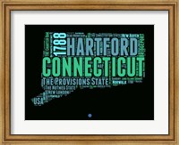 Connecticut Word Cloud 1 Fine Art Print