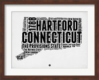 Connecticut Word Cloud 2 Fine Art Print