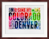 Denver Watercolor Word Cloud Fine Art Print