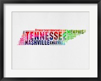 Tennessee Watercolor Word Cloud Fine Art Print