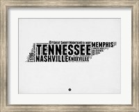 Tennessee Word Cloud 2 Fine Art Print
