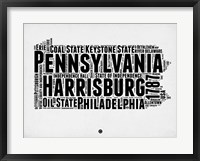 Pennsylvania Word Cloud 2 Fine Art Print