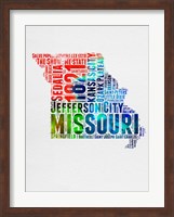 Missouri Watercolor Word Cloud Fine Art Print