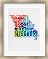 Missouri Watercolor Word Cloud Fine Art Print