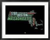 Massachusetts Word Cloud 1 Fine Art Print