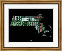 Massachusetts Word Cloud 1 Fine Art Print