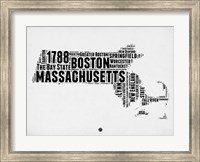 Massachusetts Word Cloud 2 Fine Art Print