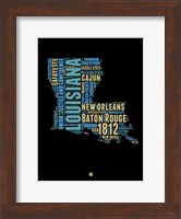 Louisiana Word Cloud 1 Fine Art Print
