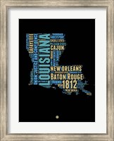 Louisiana Word Cloud 1 Fine Art Print