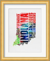 Indiana Watercolor Word Cloud Fine Art Print