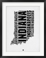 Indiana Word Cloud 2 Fine Art Print