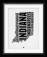 Indiana Word Cloud 2 Fine Art Print