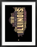 Illinois Word Cloud 1 Fine Art Print