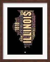 Illinois Word Cloud 1 Fine Art Print