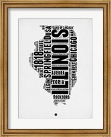 Illinois Word Cloud 2 Fine Art Print