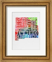 New Mexico Watercolor Word Cloud Fine Art Print