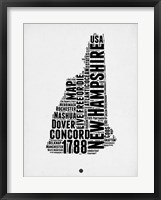 New Hampshire Word Cloud 2 Fine Art Print