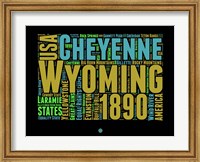 Wyoming Word Cloud 1 Fine Art Print