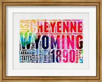 Wyoming Watercolor Word Cloud Fine Art Print